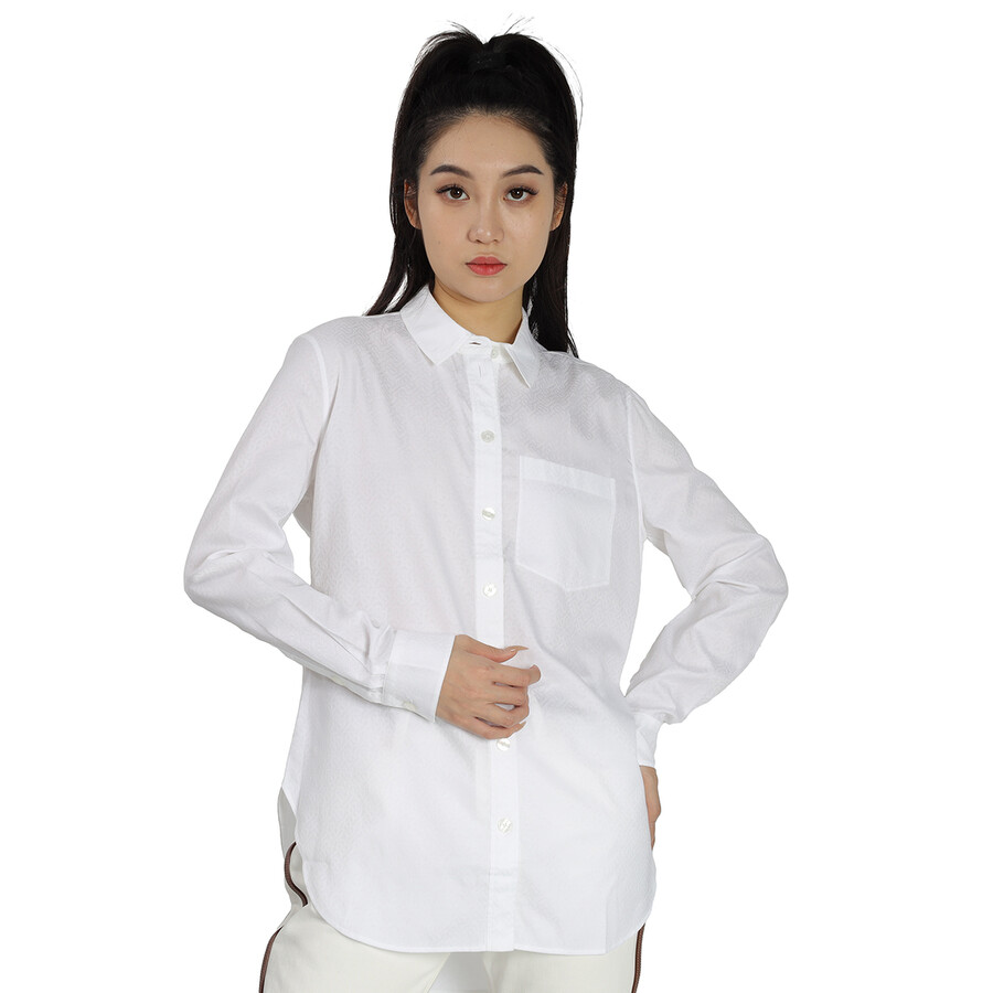 Burberry White Monogram Shirt In White