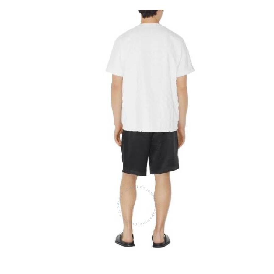Burberry White Willesden Check Cotton T-shirt In White
