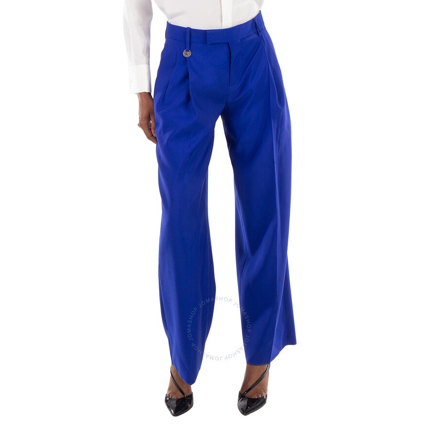 Burberry Wide- Leg Pleated Pants, Brand Size 4 (US Size 2
