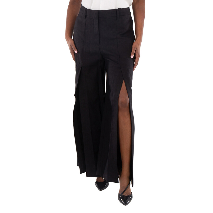 Wide-Leg Slit-Detail Trouser, Brand Size 8 (US Size 6)