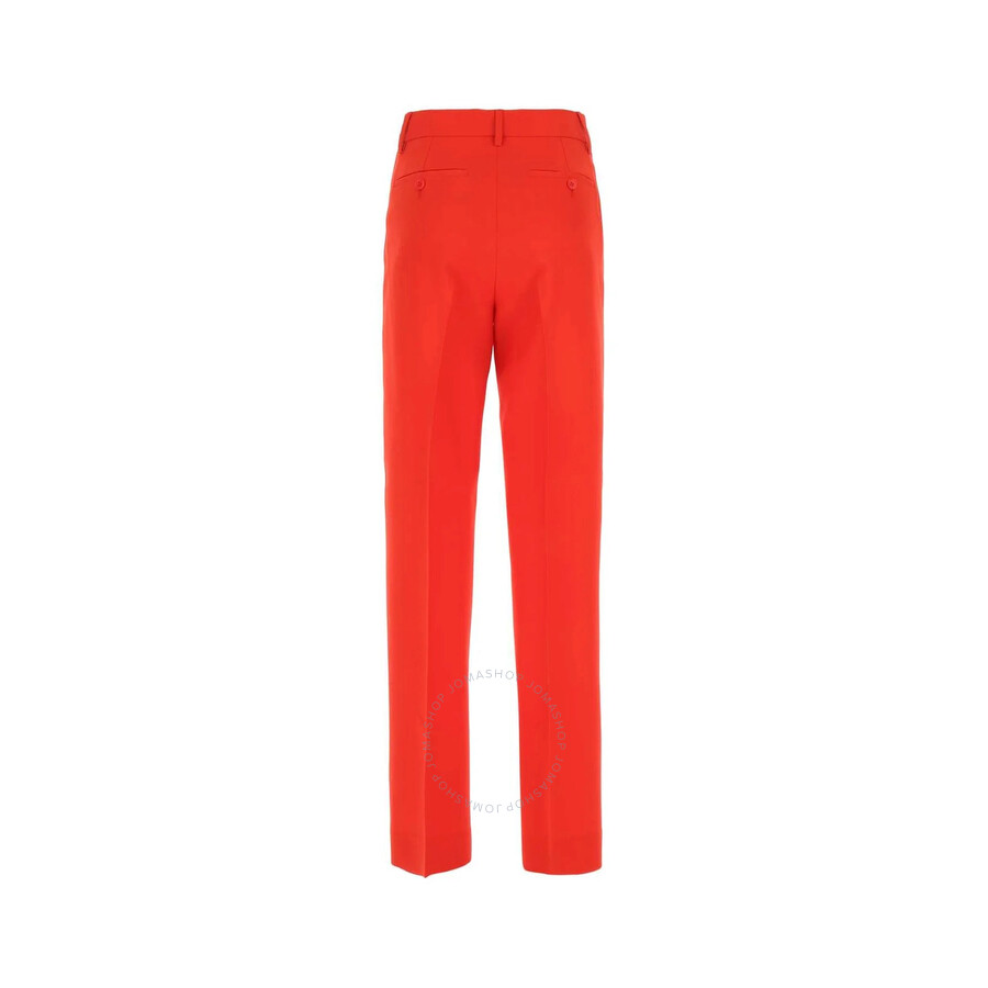 Burberry Wide-leg Tailored Tb Trousers In Red