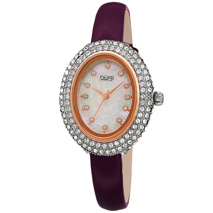 Burgi Quartz White Dial Ladies Watch BUR234PU