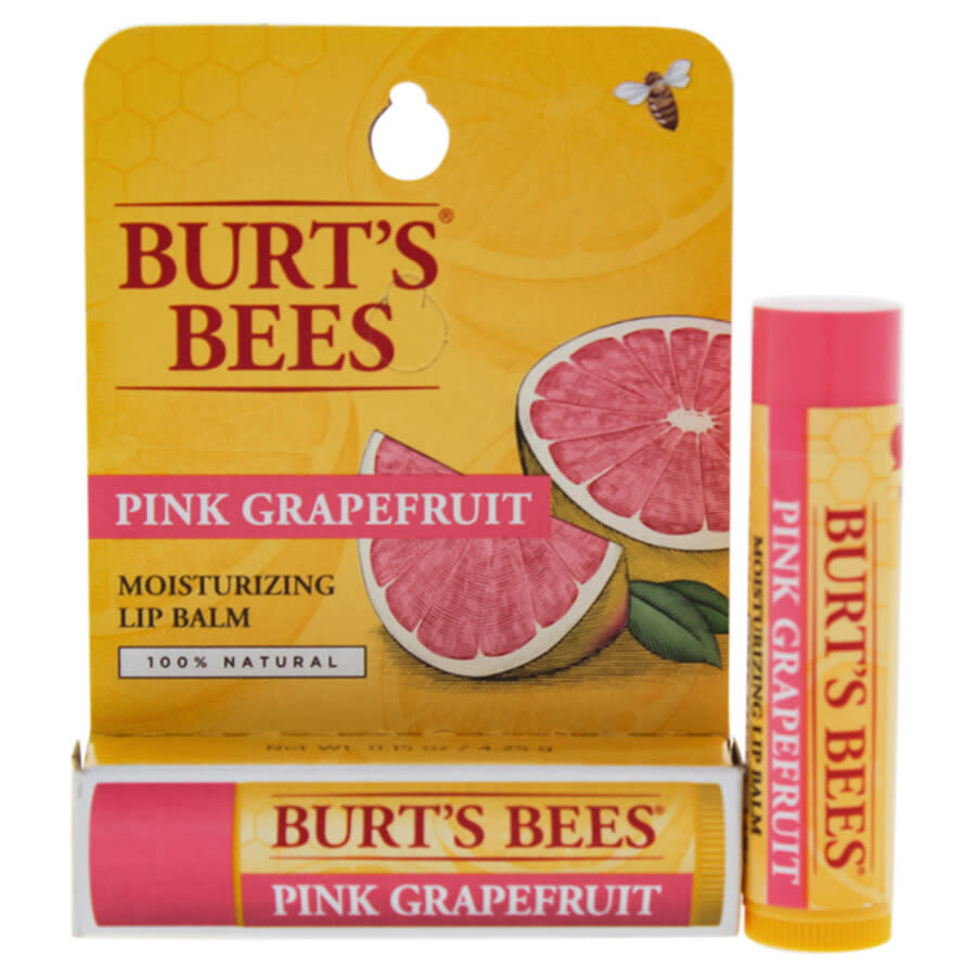 Burt's Bees Unisex Moisturizing Lip Balm Blister 0.15 oz Pink Grapefruit Skin Care 792850014527 In Pink