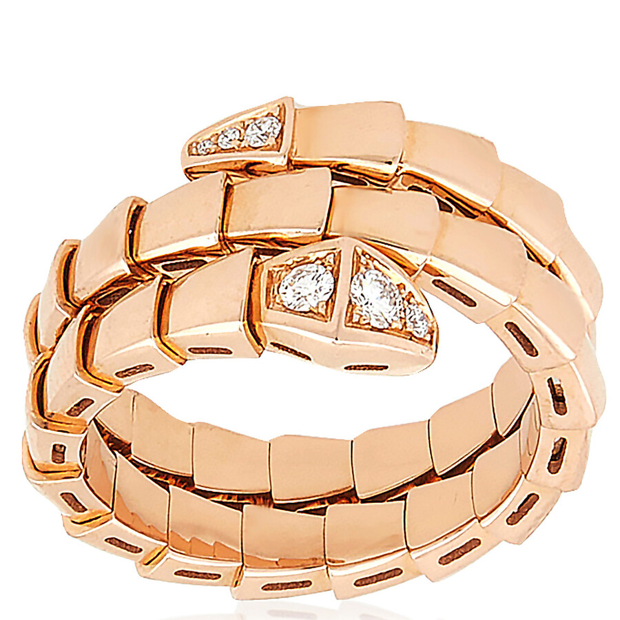 Bvlgari 18 Kt Rose Gold Serpenti Viper Ring