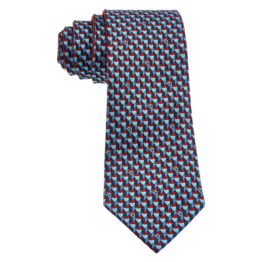 Bvlgari B Heart Double Sided Tie In Red