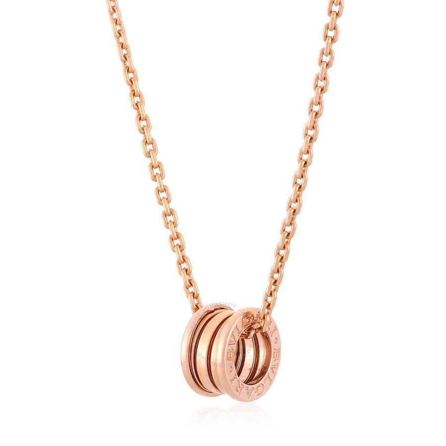 Bvlgari B.zero1 Pendant Necklace In 18 Kt Rose Gold