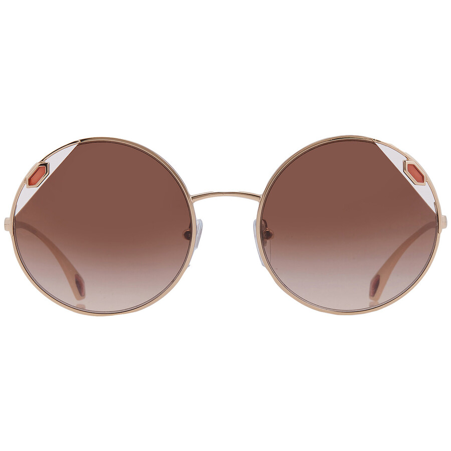 Bvlgari Brown Gradient Round Ladies Sunglasses Bv6159 278/13 54