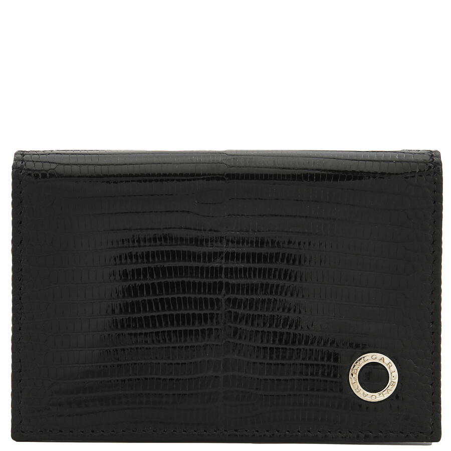 Bvlgari Business Leather Card Holder In Black