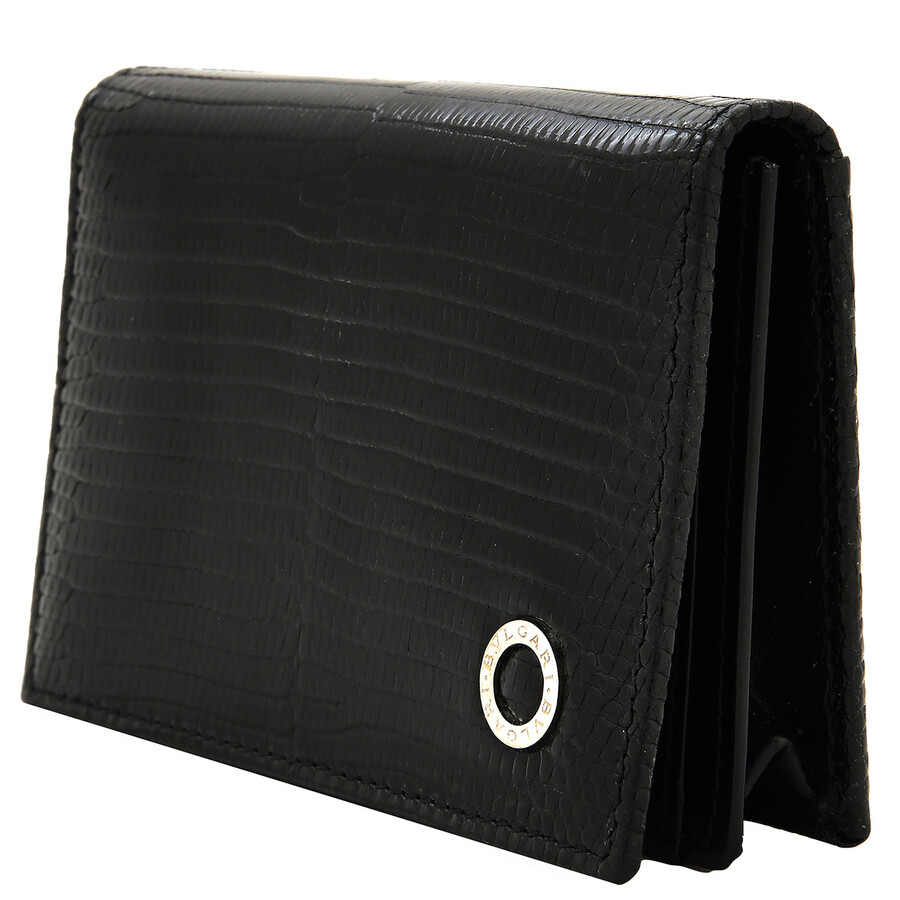 Bvlgari Business Leather Card Holder In Black