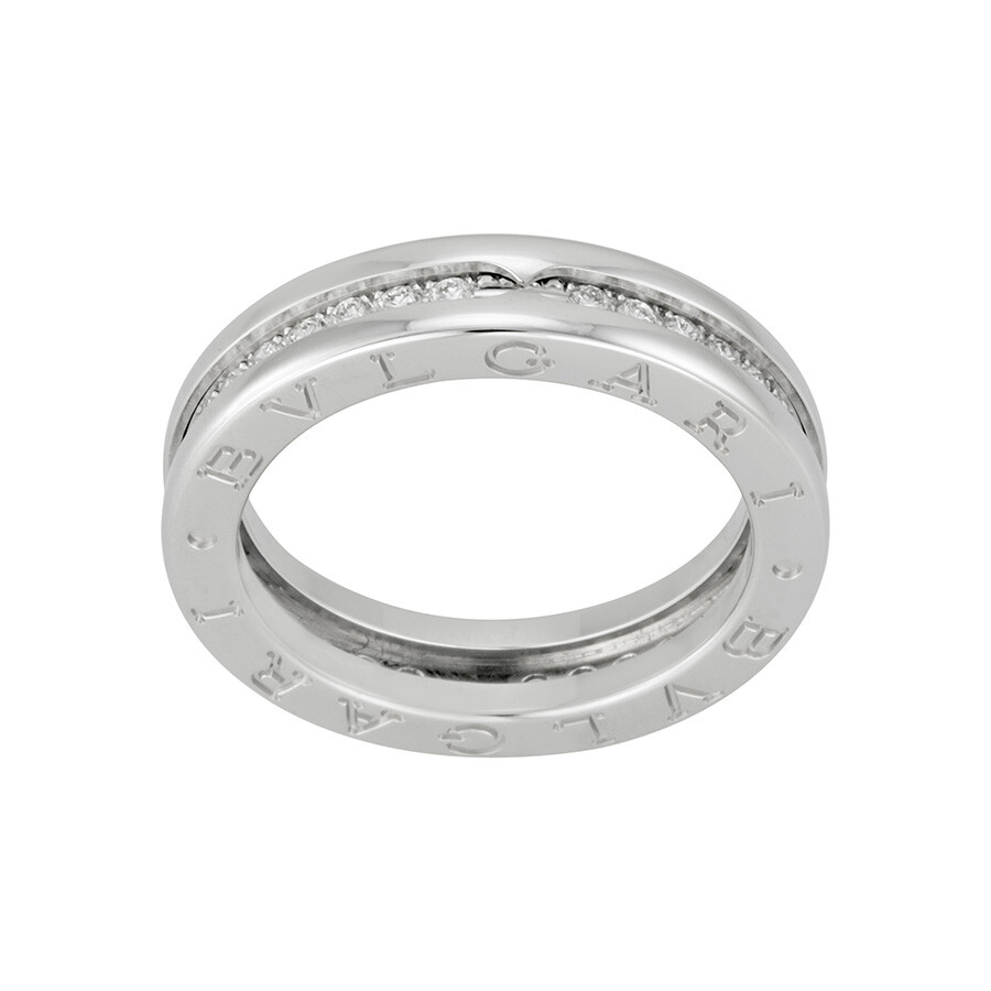 Bvlgari White Gold B. Zero1 Three-band Ring In White/gold Tone
