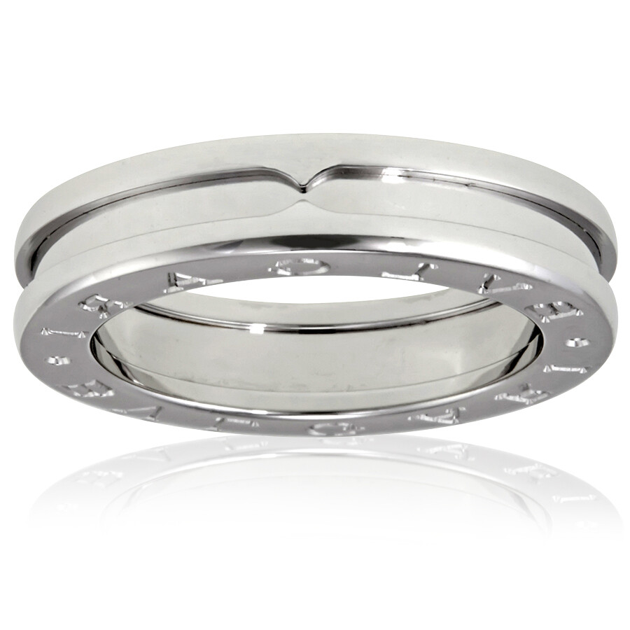 Bvlgari B.zero1 18k White Gold 1-band Ring In White/gold Tone