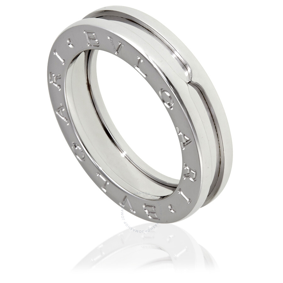 Bvlgari B.Zero1 18K White Gold 1-Band Ring, Brand Size 52