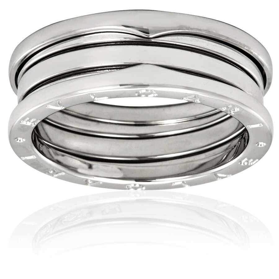 Bvlgari B.zero1 18k White Gold 3-band Ring In White/gold Tone