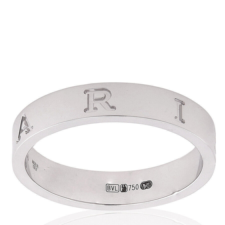 Bvlgari B.zero1 Essential 18 Kt White Gold Band Ring