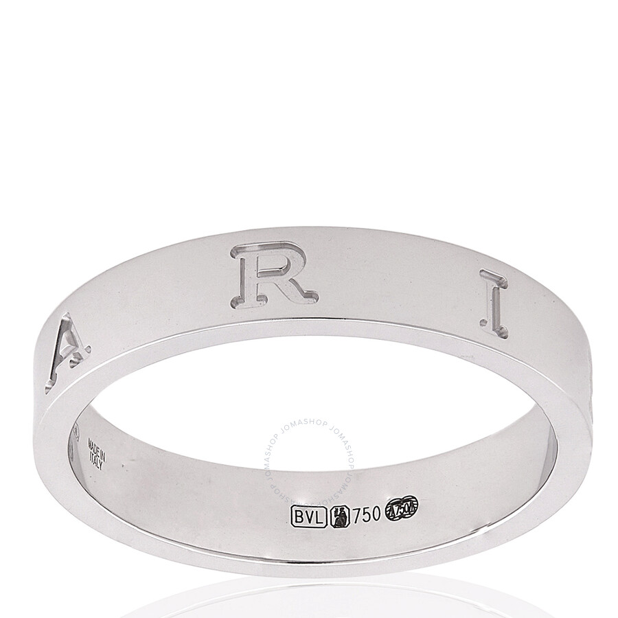 Bvlgari B.zero1 Essential 18 Kt White Gold Band Ring
