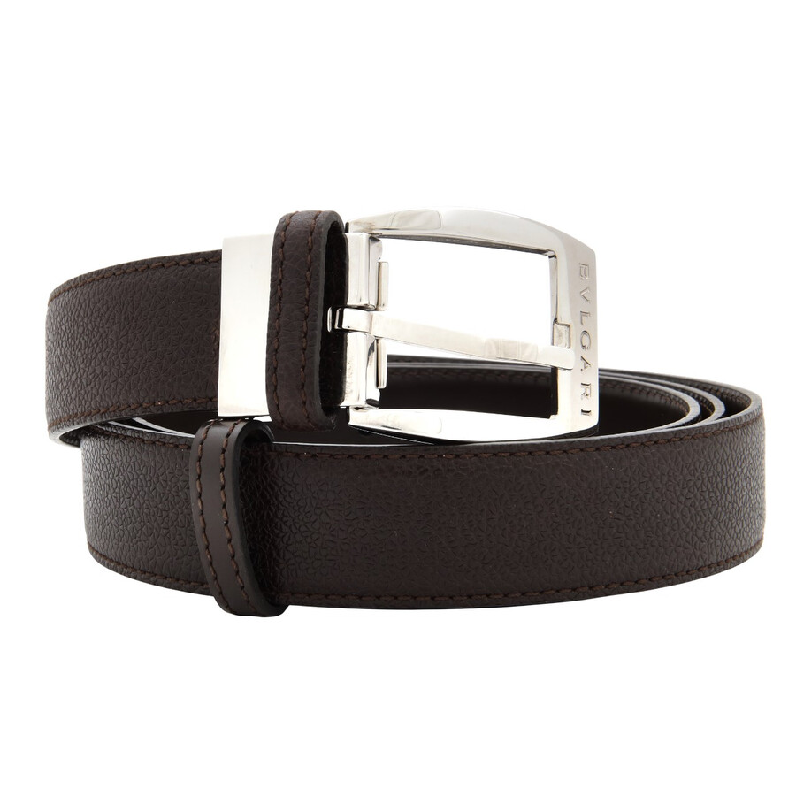 Bvlgari Colore Adjustable Leather Belt In Brown