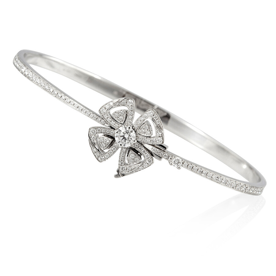 BVLGARI BVLGARI FIOREVER 18 KT WHITE GOLD DIAMOND BRACELET