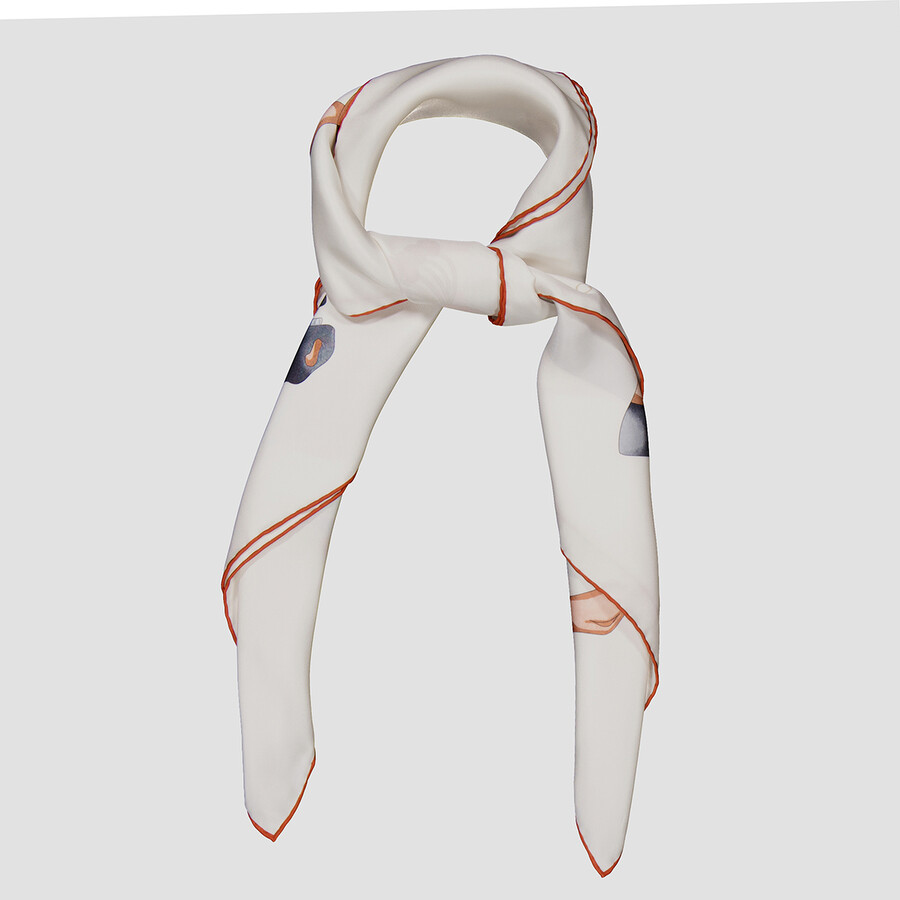 Heritage Peacock Printed Silk Scarf