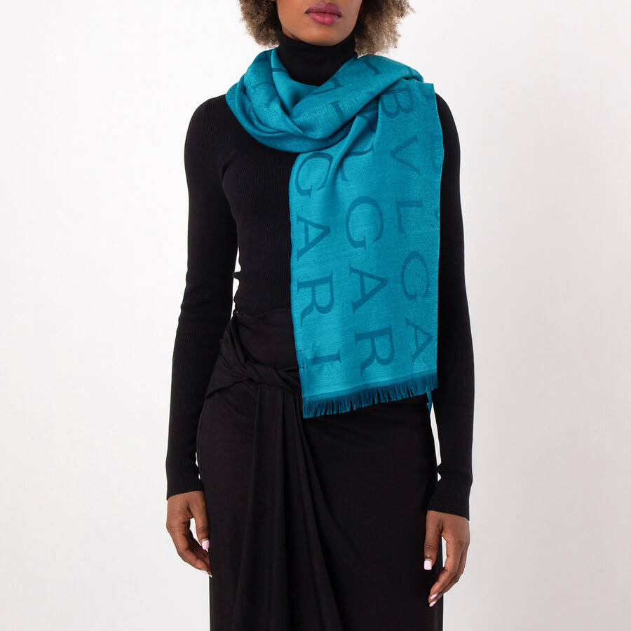 Logomania Fade Cashmere and Silk Stole