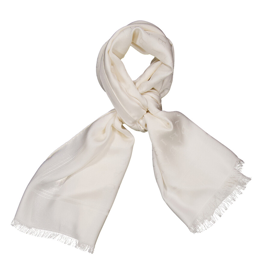 Bvlgari Logomania Lettere Maxi Light Stole In Gray