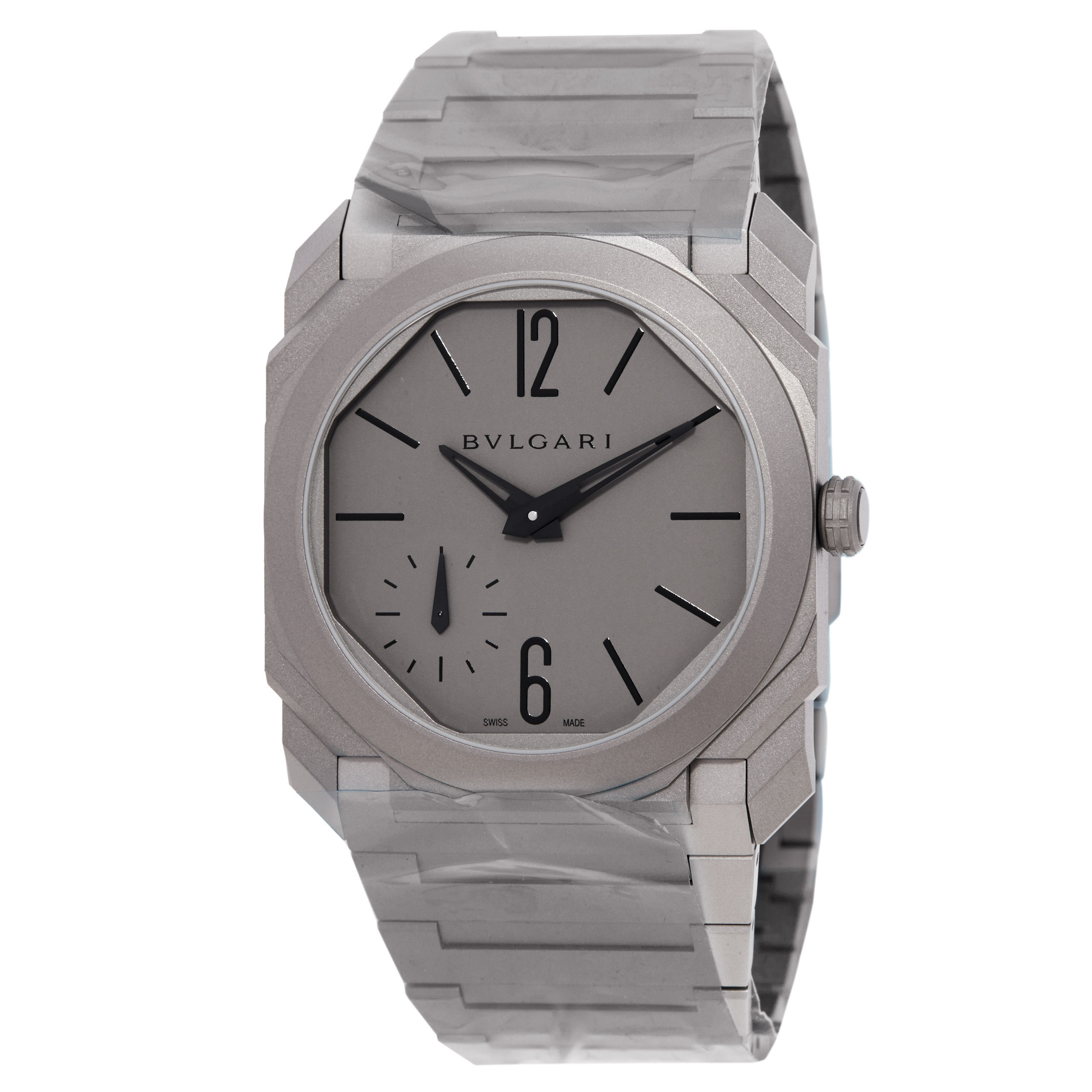 Bvlgari Octo Finissimo 37mm Automatic Grey Dial Men's Watch 104089
