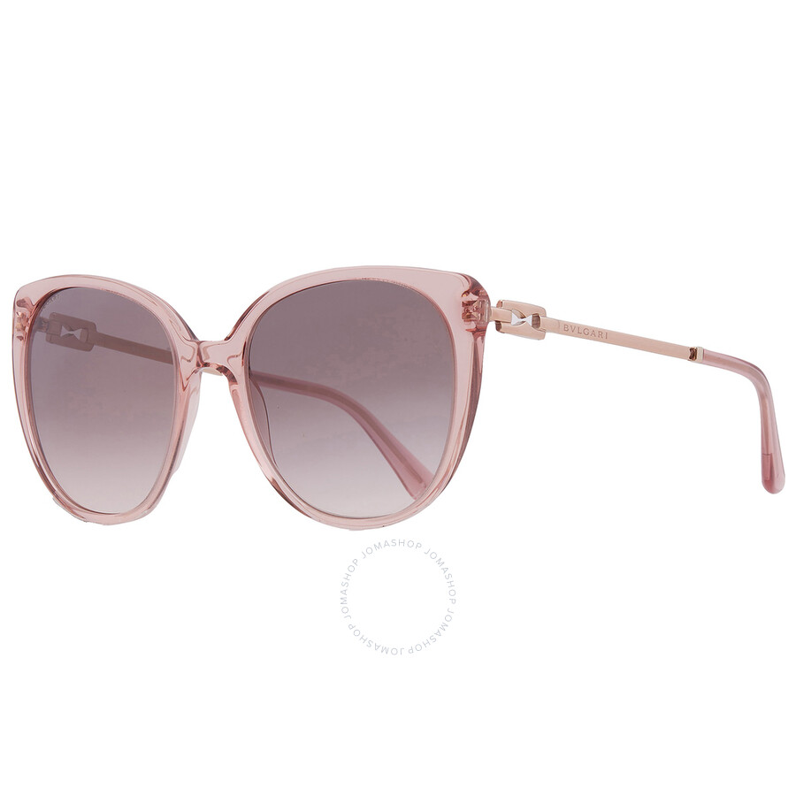 Bvlgari Pink Gradient Grey Cat Eye Ladies Sunglasses Bv8251 55203b 56