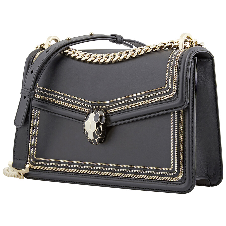 Bvlgari Serpenti Diamond Blast Shoulder Bag Black 287465 Handbags