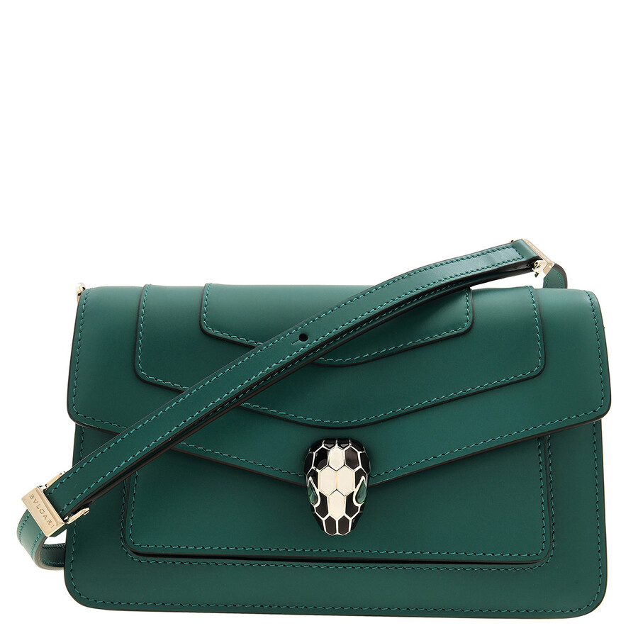 Bvlgari Serpenti Forever East-west Shoulder Bag In Green