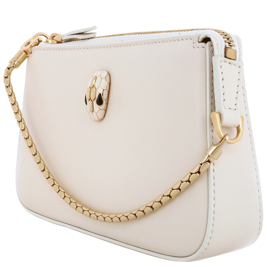 Bvlgari Serpenti Forever Ivory Opal Ladies Clutch 293919 In White
