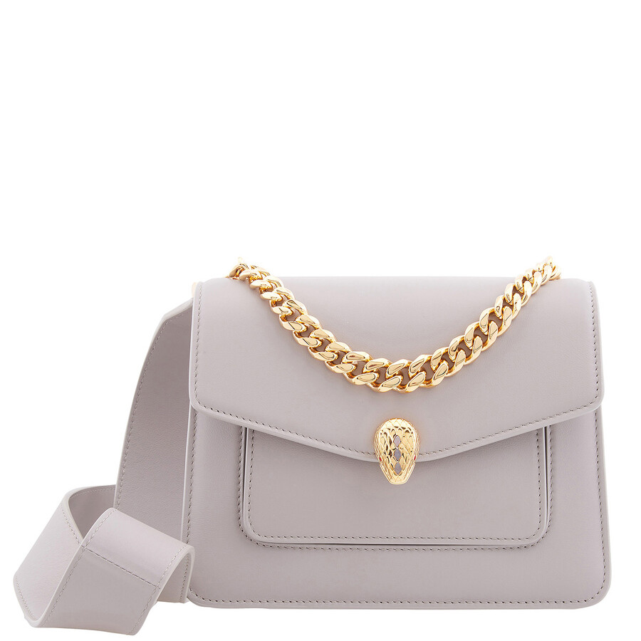 Bvlgari Serpenti Forever Maxi Chain Crossbody Bag In Sand