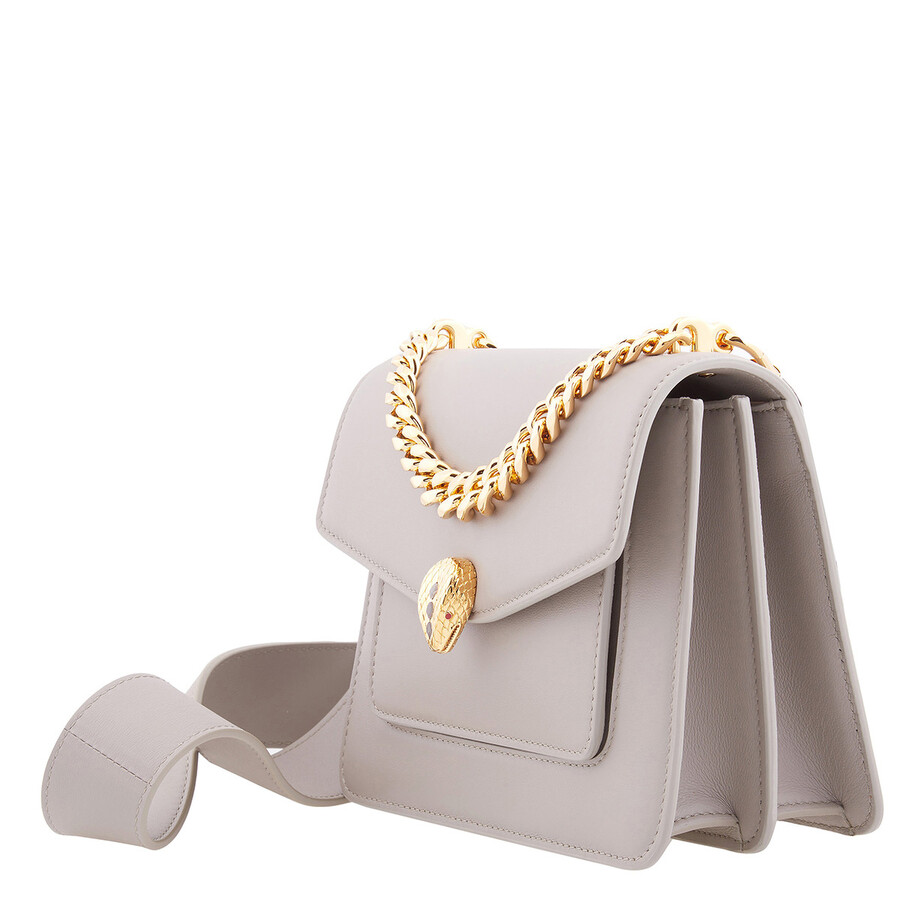 Bvlgari Serpenti Forever Maxi Chain Crossbody Bag In Sand