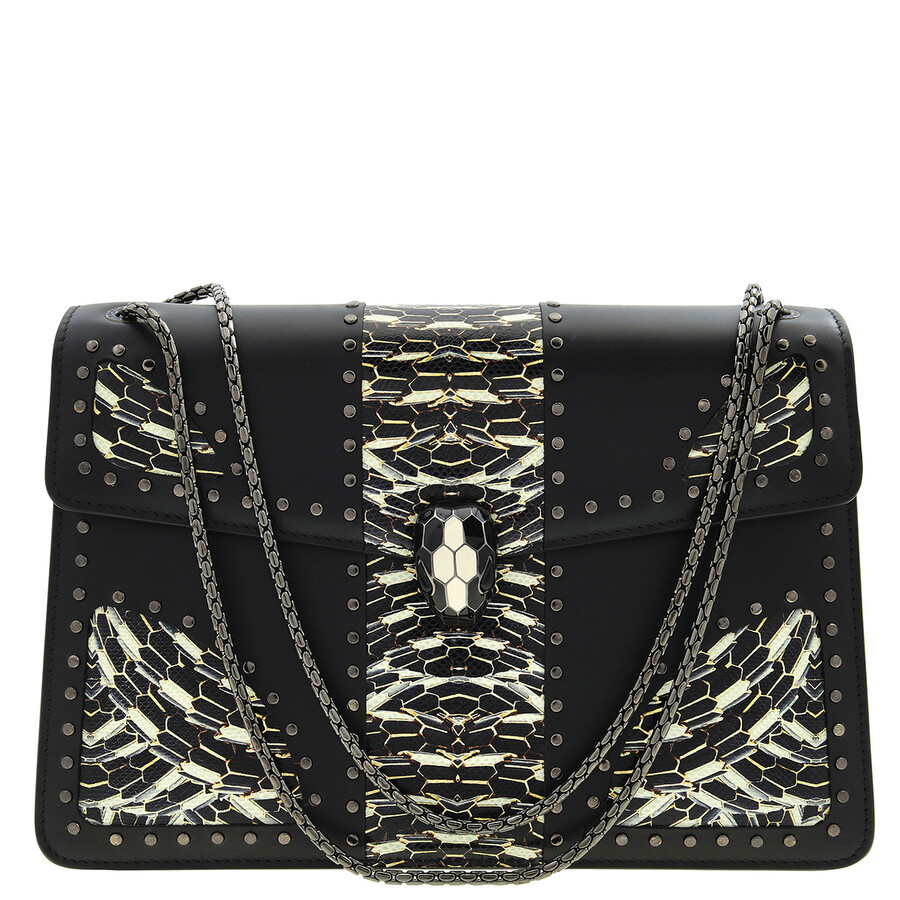 Bvlgari Serpenti Forever Shoulder Bag In Black