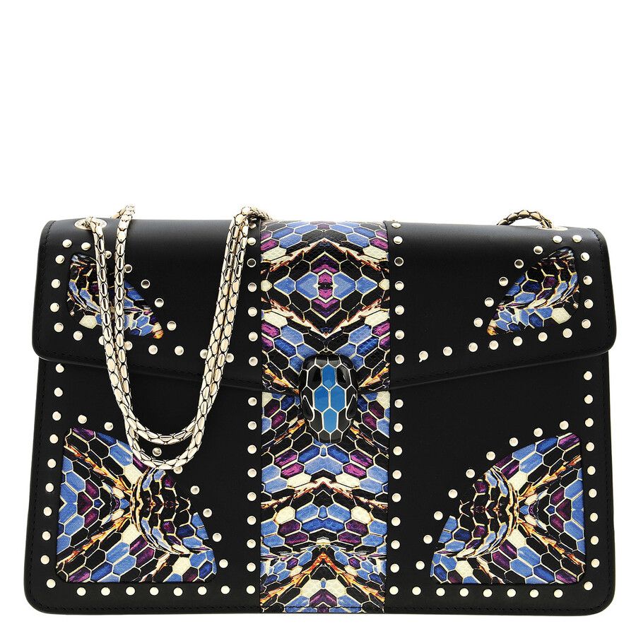 Bvlgari Serpenti Forever Shoulder Bag In Black