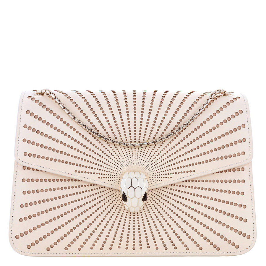 Bvlgari Serpenti Forever Shoulder Bag In White