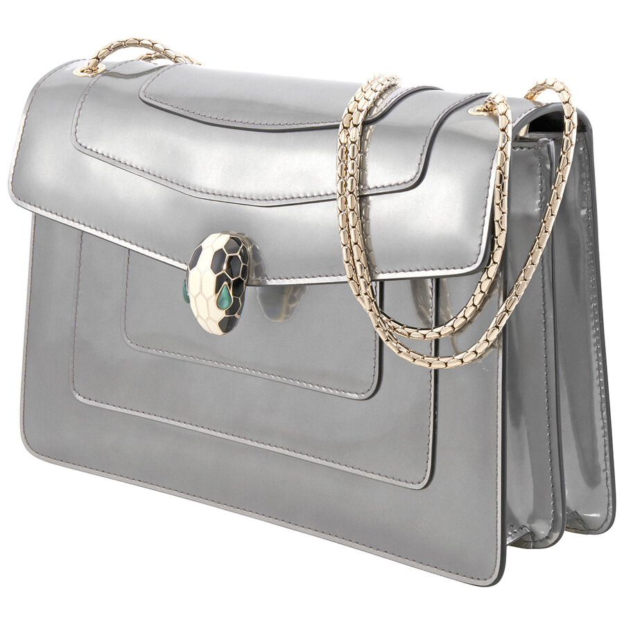Bvlgari Serpenti Forever Shoulder Bag- Silver