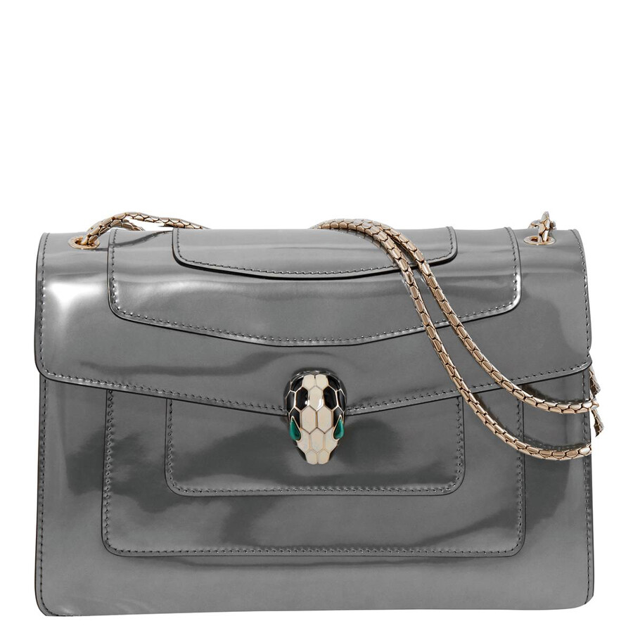 Bvlgari Serpenti Forever Shoulder Bag- Silver