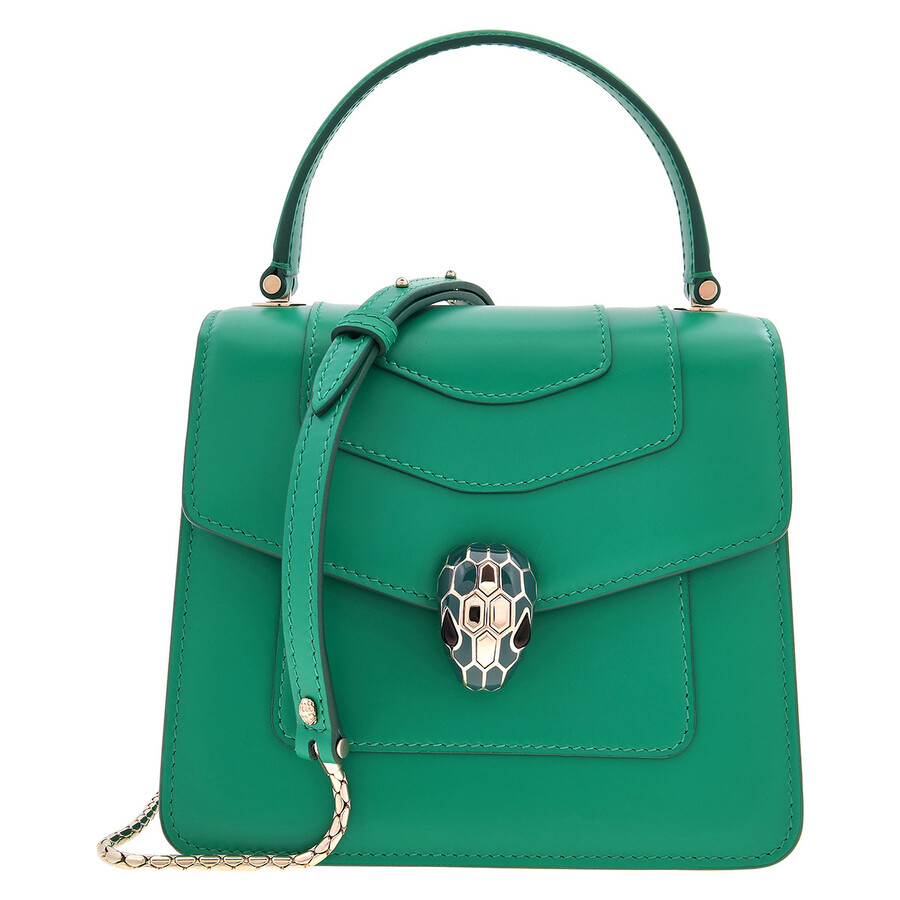 Bvlgari Serpenti Forever Top Handle Bag In Green