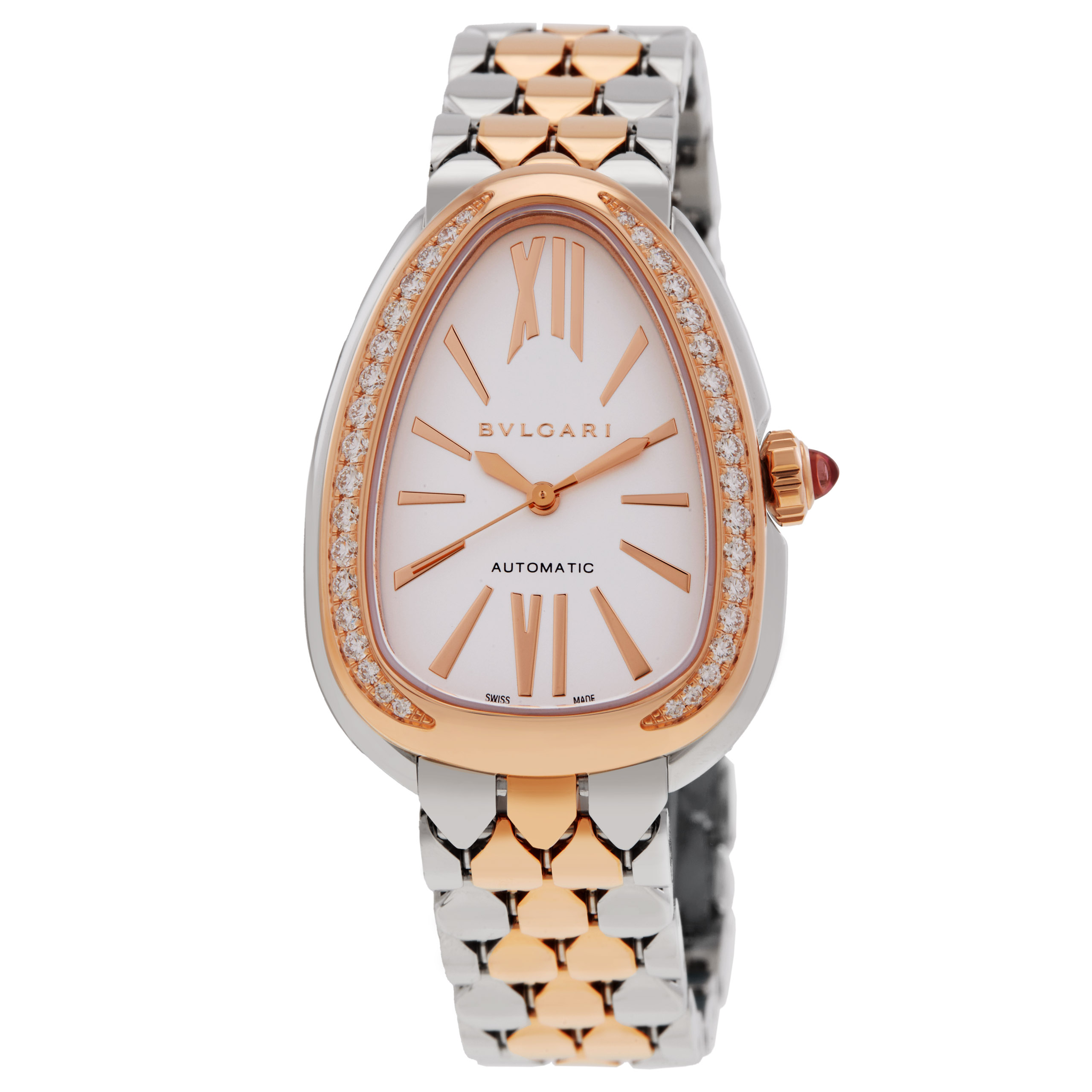 Bvlgari Serpenti Seduttori Diamond White Opaline Dial Ladies Watch 104058