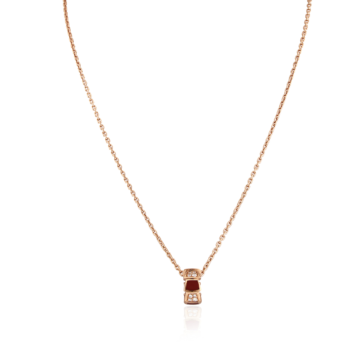 Bvlgari Serpenti Viper 18kt Rose Gold Diamond Necklace