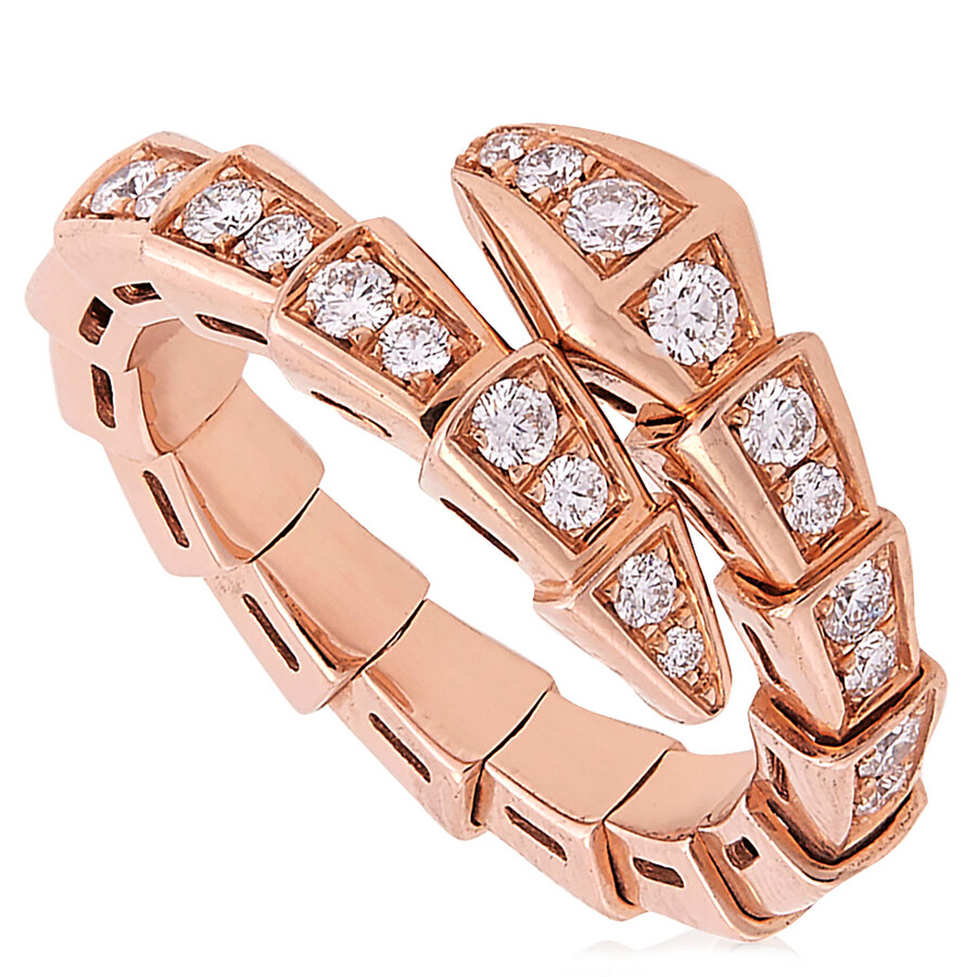 Bvlgari Serpenti Viper Ring In Pink/gold Tone