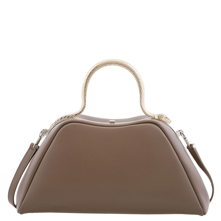 Bvlgari Serpentine Top Handle Bag In Brown
