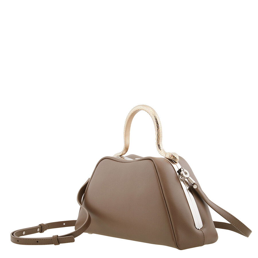 Bvlgari Serpentine Top Handle Bag In Brown