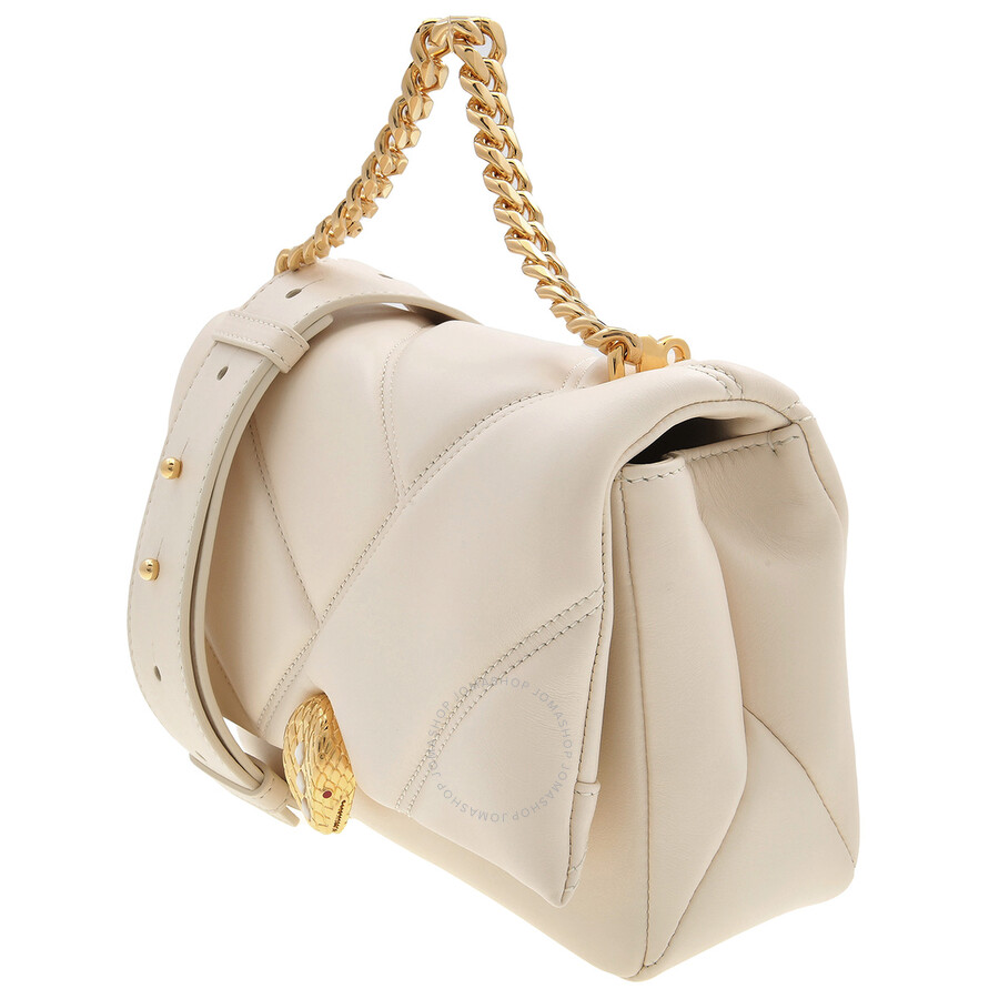 Bvlgari Womens White Serpenti Cabochon Maxi Chain Quilted Leather Cross-body Bag In White