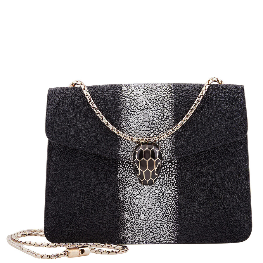 Bvlgari Stingray And Leather Serpenti Forever Crossbody