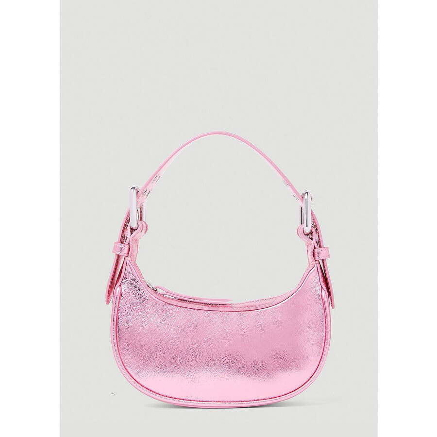 By Far Soho Metallic Mini Shoulder Bag In Red