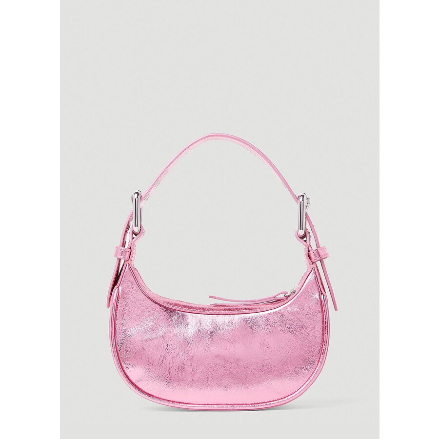 By Far Soho Metallic Mini Shoulder Bag In Red
