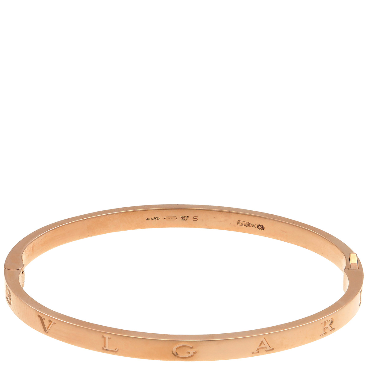 Bvlgari B.Zero1 Essential 18 Kt Rose Gold Bangle Bracelet, Size L