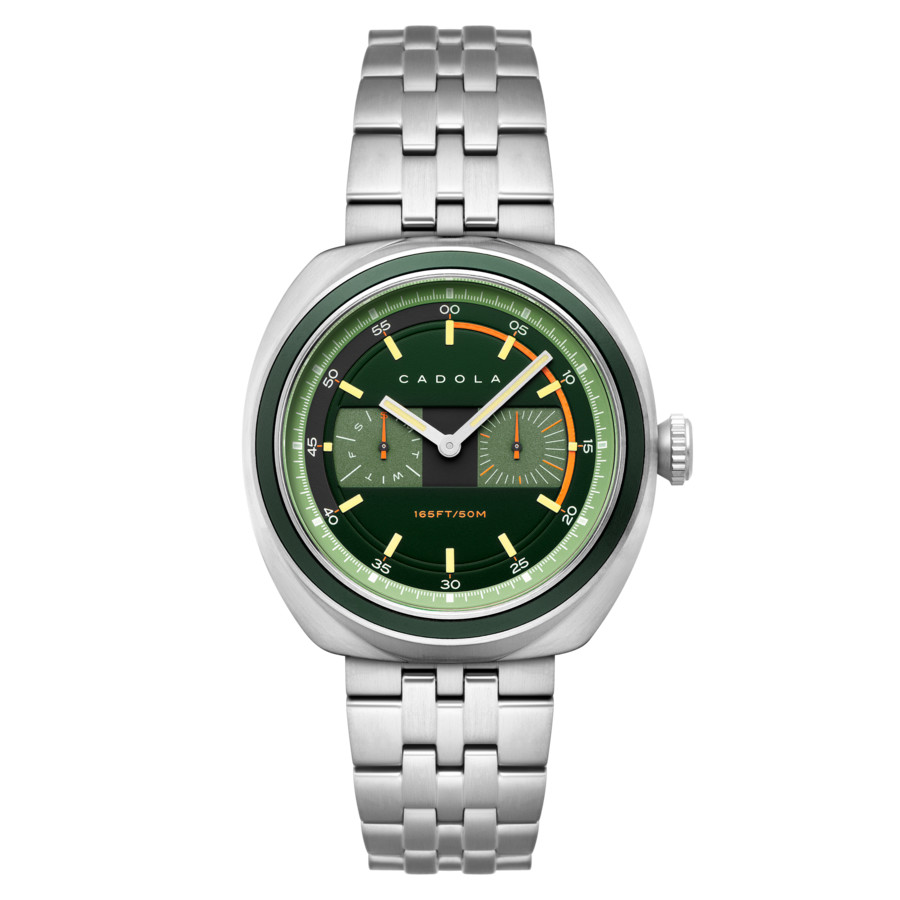 Cadola Giulia GMT Quartz Green Dial Men's Watch CD-1043-22
