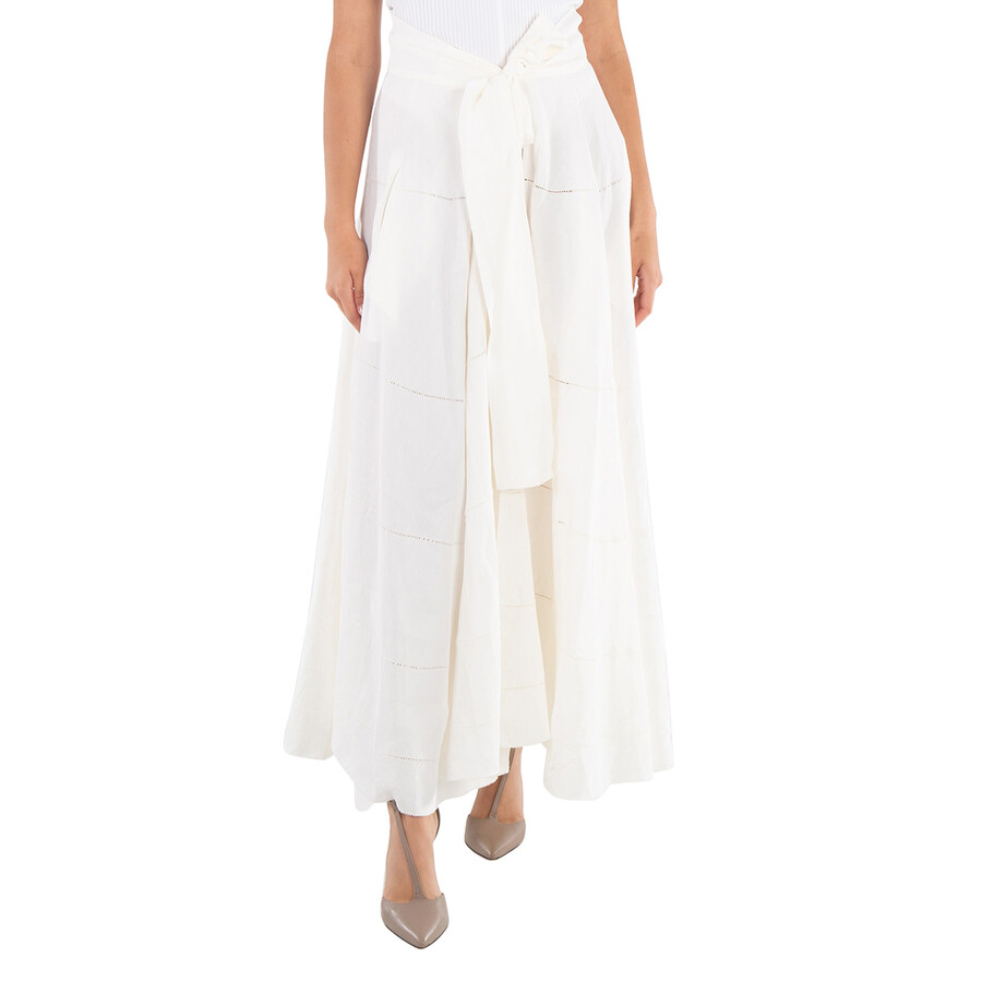 White Doppia Ruota Skirt