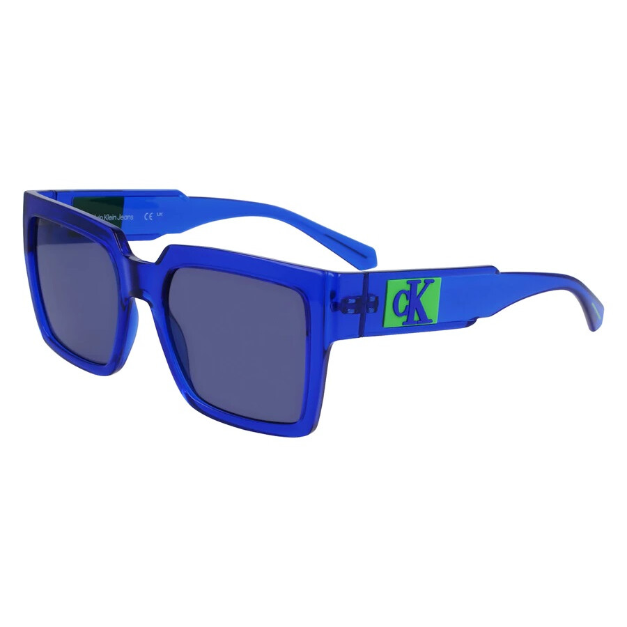 Calvin Klein Blue Square Unisex Sunglasses Ckj23622s 400 53 In Blue